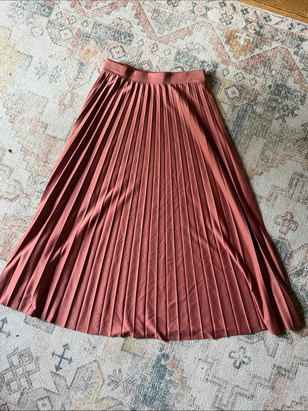 H&M Pleated Midi Skirt - Dusty Rose